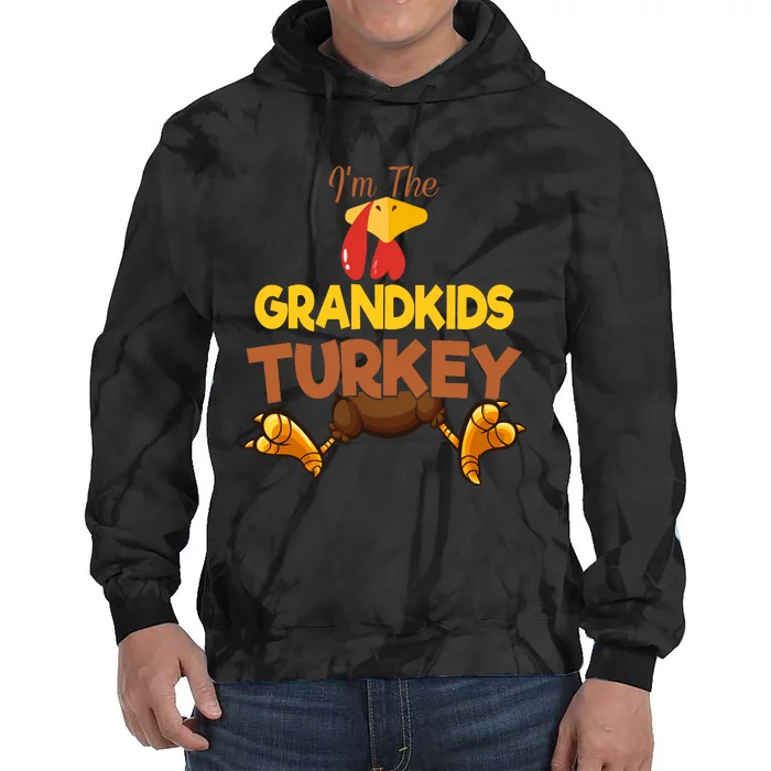 Grandkids Turkey Matching Family Group Thanksgiving Gifts Tie Dye Hoodie