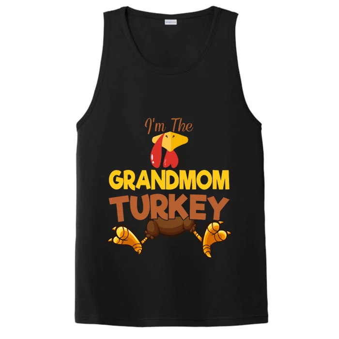 Grandmom Turkey Matching Family Group Thanksgiving Gifts Performance Tank