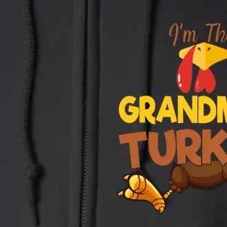 Grandmom Turkey Matching Family Group Thanksgiving Gifts Full Zip Hoodie