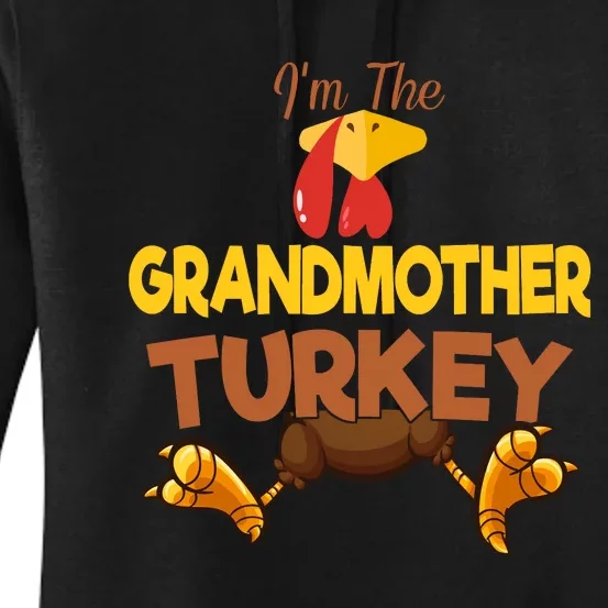 Grandmother Turkey Matching Family Group Thanksgiving Gifts Women's Pullover Hoodie