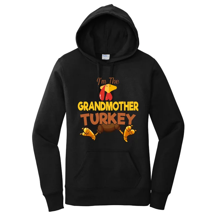 Grandmother Turkey Matching Family Group Thanksgiving Gifts Women's Pullover Hoodie