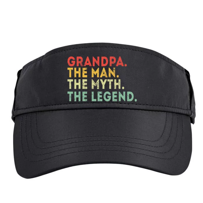 Grandpa The Man The Myth The Legend Fathers Day Gift Adult Drive Performance Visor