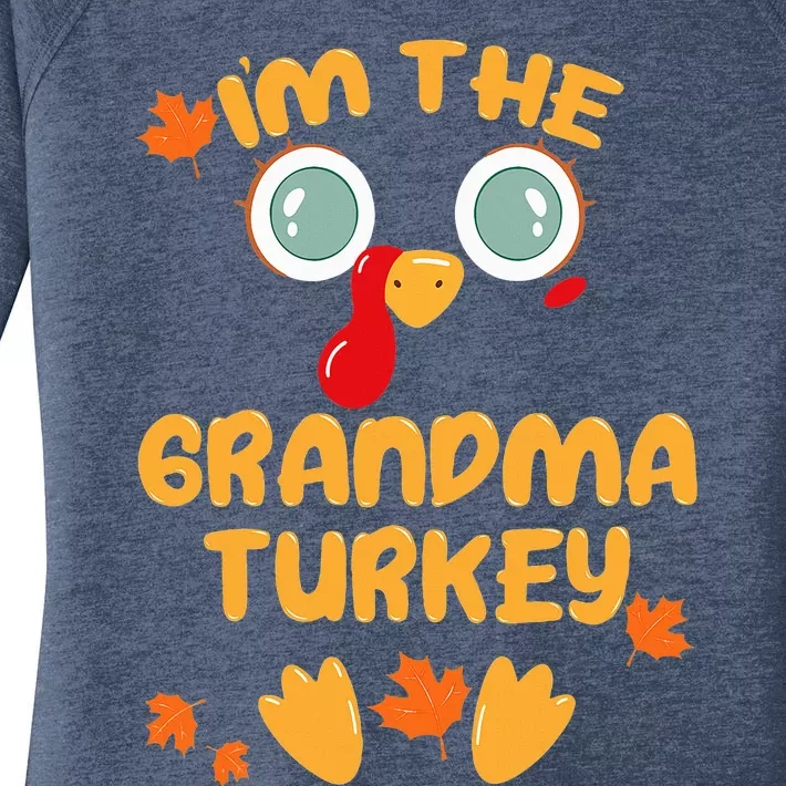 GRANDMA Turkey Matching Family Thanksgiving Party Pajama Women's Perfect Tri Tunic Long Sleeve Shirt