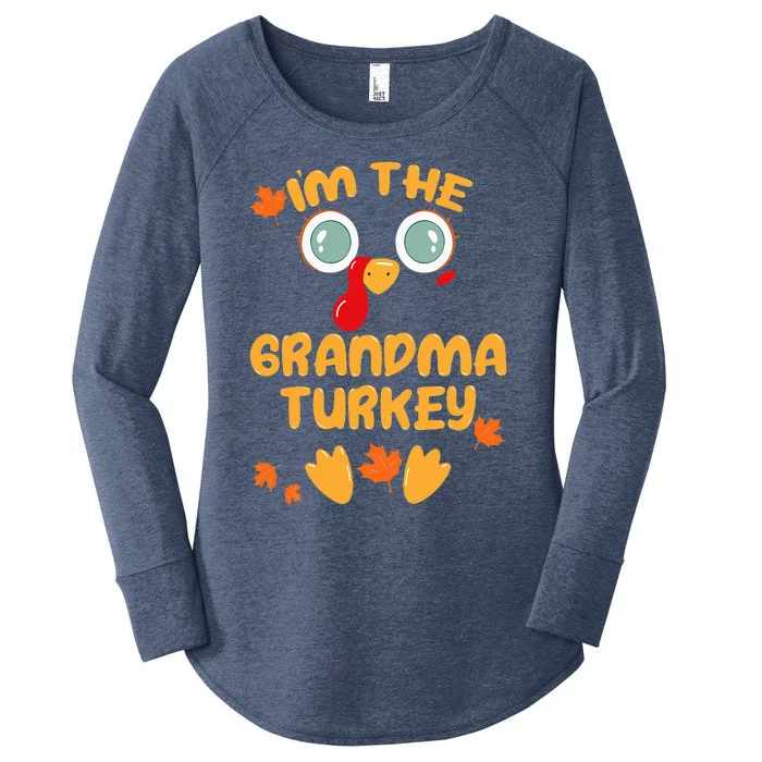 GRANDMA Turkey Matching Family Thanksgiving Party Pajama Women's Perfect Tri Tunic Long Sleeve Shirt