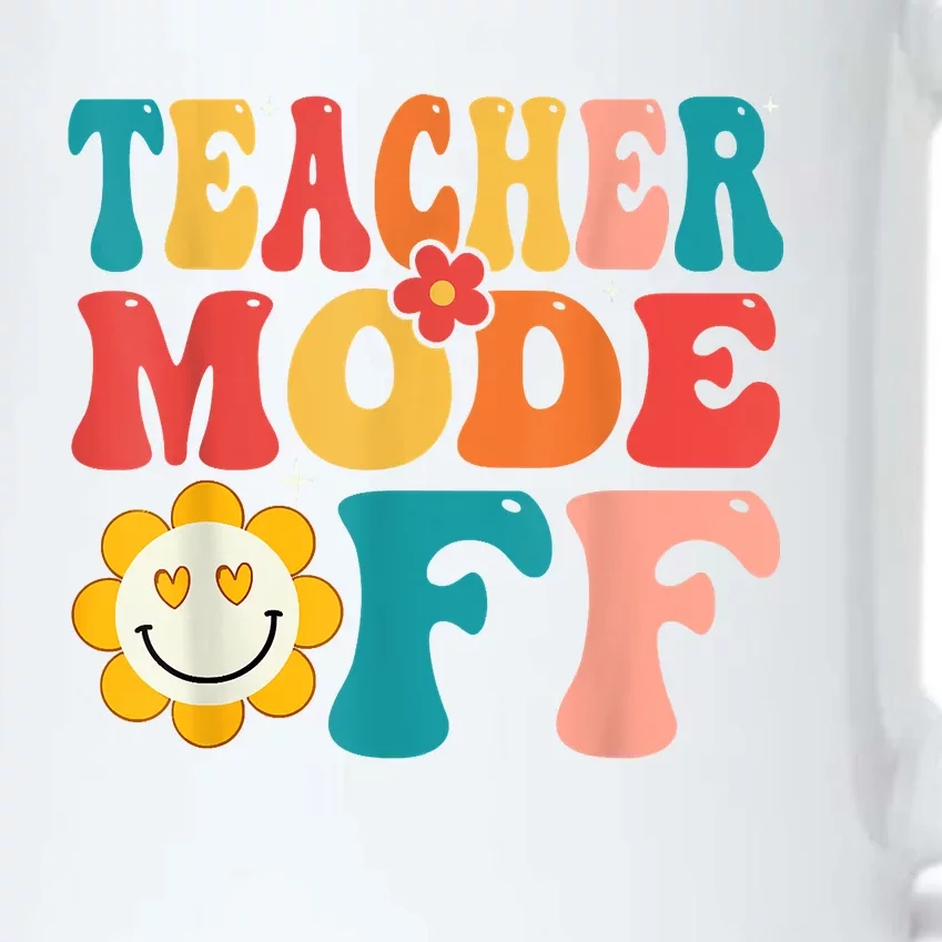 Groovy Teacher Mode Off Last Day Of School Summer Break Black Color Changing Mug