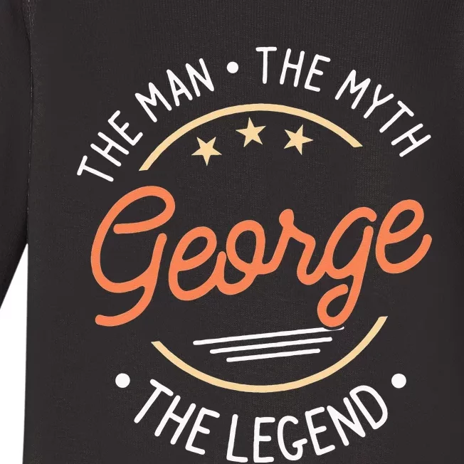 George The Man The Myth The Legend Baby Long Sleeve Bodysuit