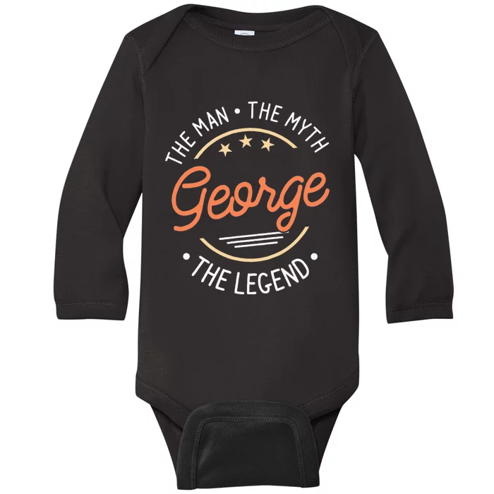 George The Man The Myth The Legend Baby Long Sleeve Bodysuit