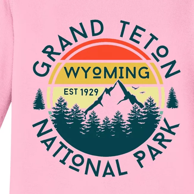 Grand Teton National Park Wyoming Hiking Nature Outdoors Baby Long Sleeve Bodysuit