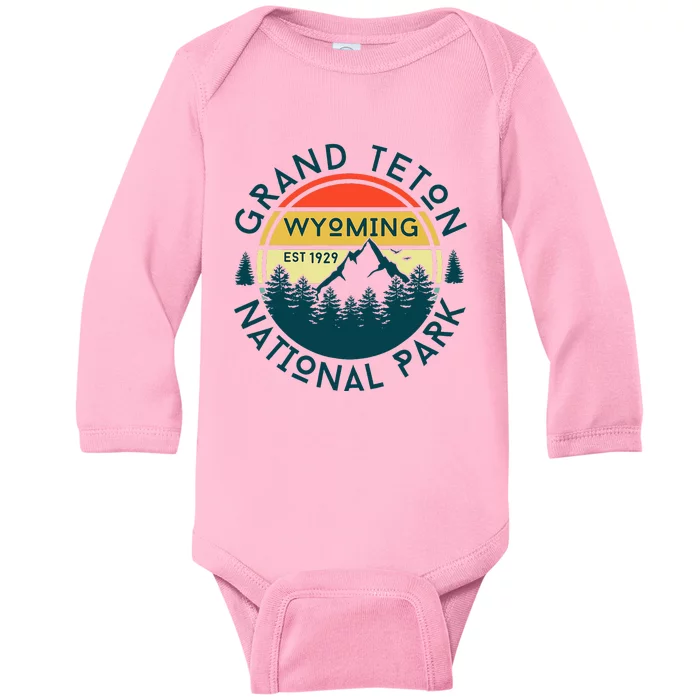 Grand Teton National Park Wyoming Hiking Nature Outdoors Baby Long Sleeve Bodysuit