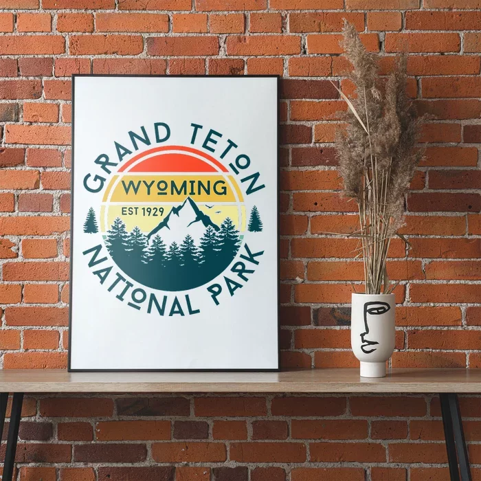 Grand Teton National Park Wyoming Hiking Nature Outdoors Poster