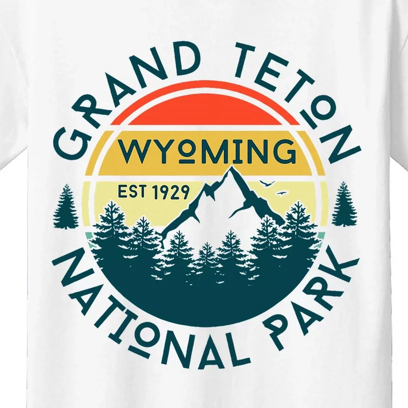 Grand Teton National Park Wyoming Hiking Nature Outdoors Kids T-Shirt