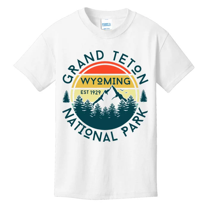 Grand Teton National Park Wyoming Hiking Nature Outdoors Kids T-Shirt