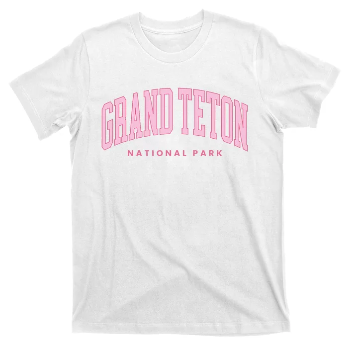 Grand Teton National Park Wyoming Preppy Throwback T-Shirt