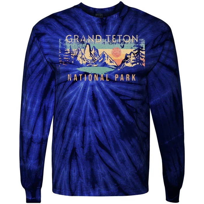 Grand Teton National Park Tie-Dye Long Sleeve Shirt