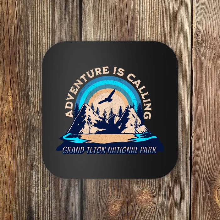 Grand Teton National Park Camping Hiking Family Vacation Coaster