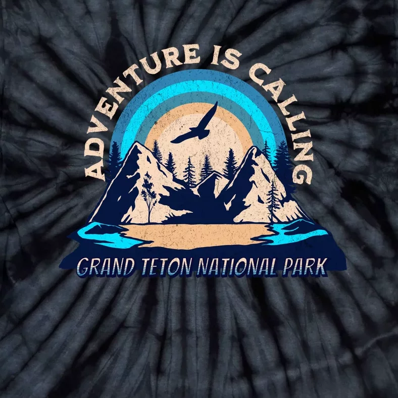 Grand Teton National Park Camping Hiking Family Vacation Tie-Dye T-Shirt