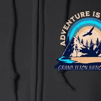 Grand Teton National Park Camping Hiking Family Vacation Full Zip Hoodie