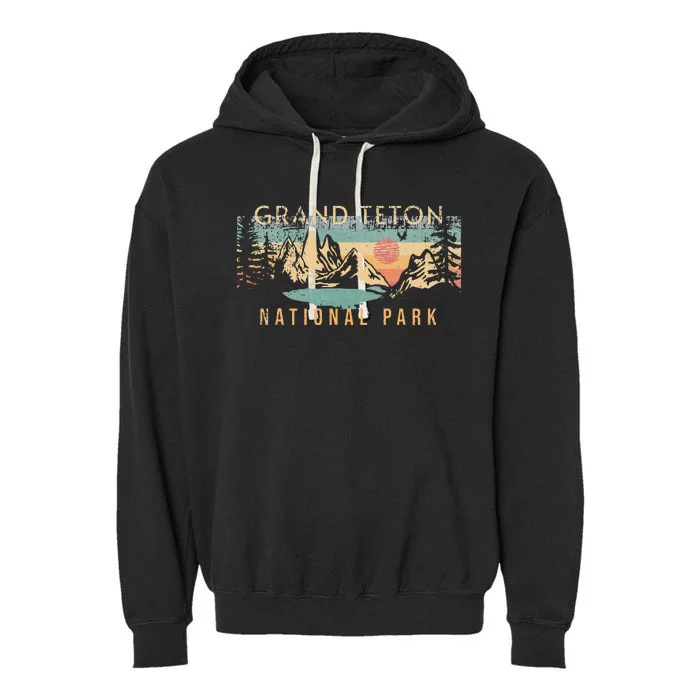 Grand Teton National Park Garment-Dyed Fleece Hoodie