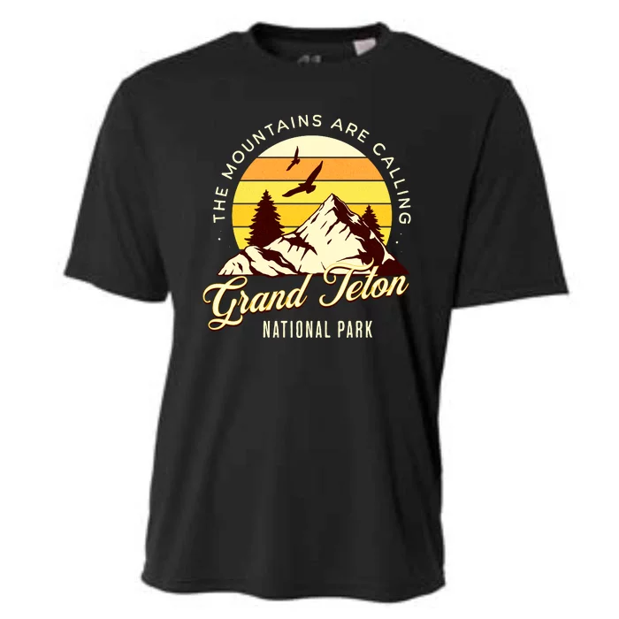 Grand Teton National Park Camping Hiking Family Vacation Cooling Performance Crew T-Shirt