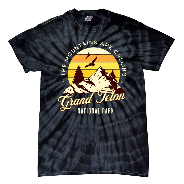 Grand Teton National Park Camping Hiking Family Vacation Tie-Dye T-Shirt