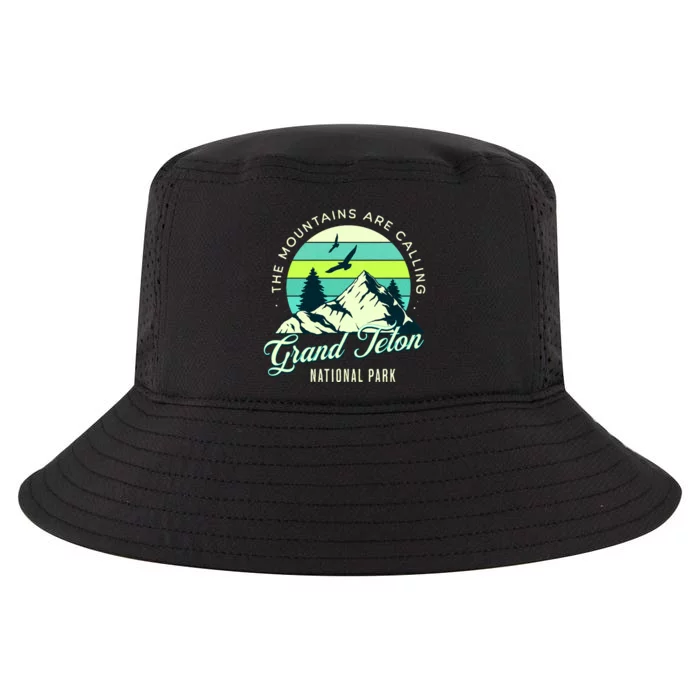 Grand Teton National Park Camping Hiking Family Vacation Cool Comfort Performance Bucket Hat