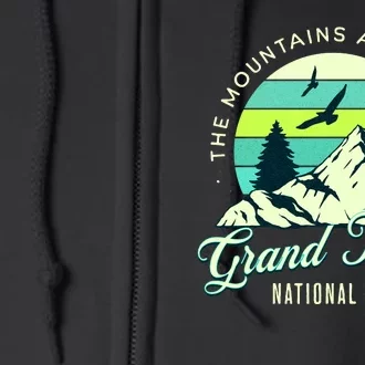 Grand Teton National Park Camping Hiking Family Vacation Full Zip Hoodie