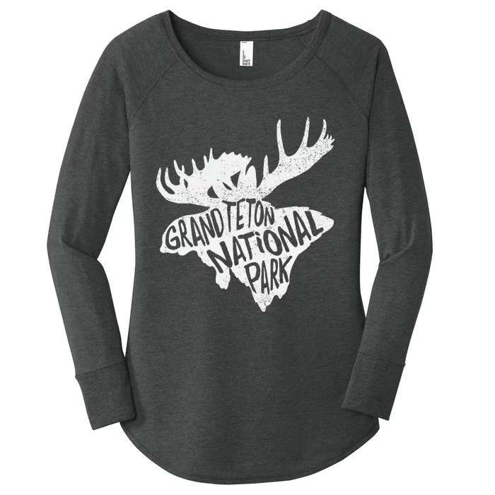 Grand Teton National Park Moose Women's Perfect Tri Tunic Long Sleeve Shirt