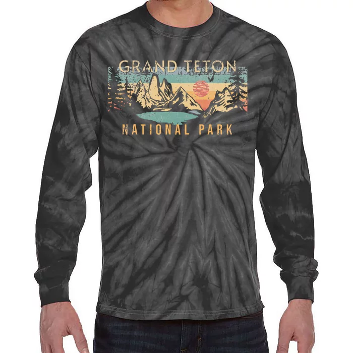 Grand Teton National Park Tie-Dye Long Sleeve Shirt