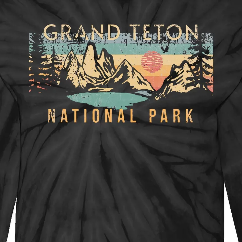 Grand Teton National Park Tie-Dye Long Sleeve Shirt