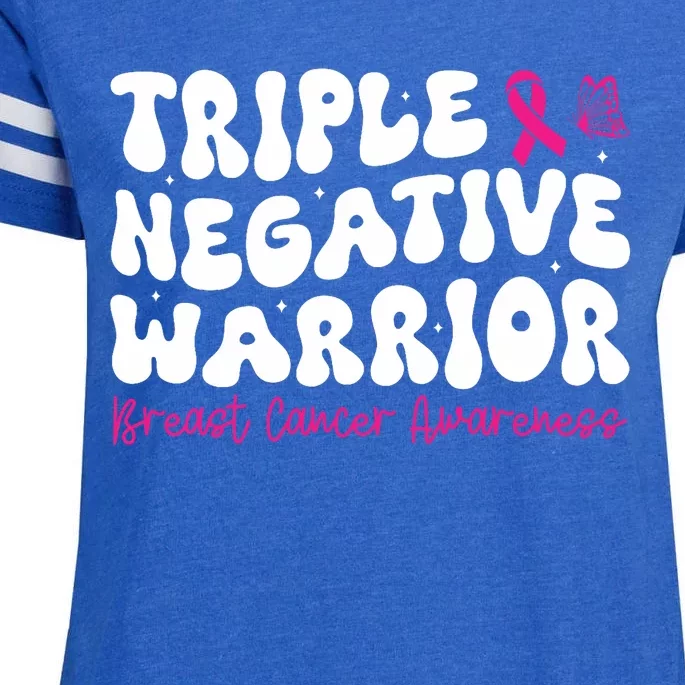 Groovy Triple Negative Warrior Breast Cancer Awareness Month Enza Ladies Jersey Football T-Shirt