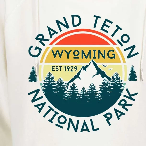 Grand Teton National Park Wyoming Hiking Nature Outdoors Womens Funnel Neck Pullover Hood