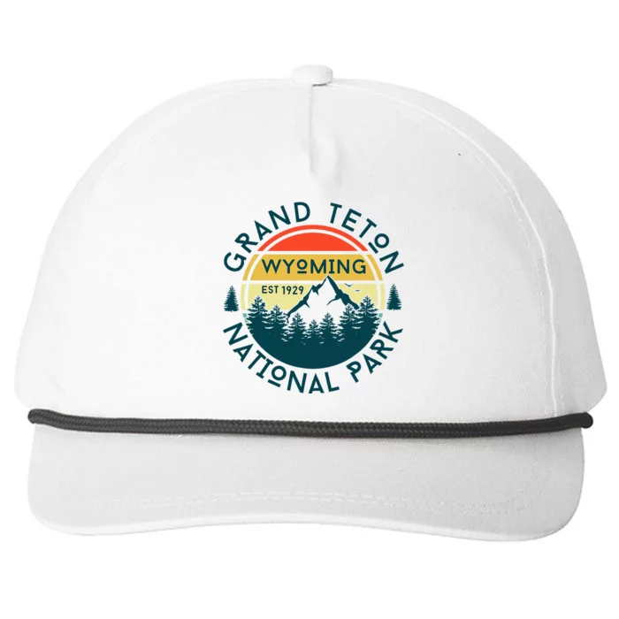 Grand Teton National Park Wyoming Hiking Nature Outdoors Snapback Five-Panel Rope Hat