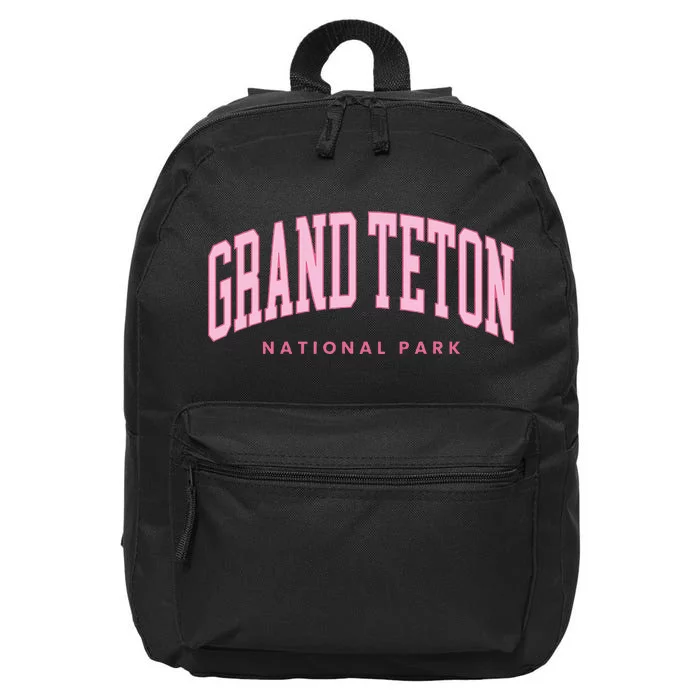 Grand Teton National Park Wyoming Preppy Throwback 16 in Basic Backpack