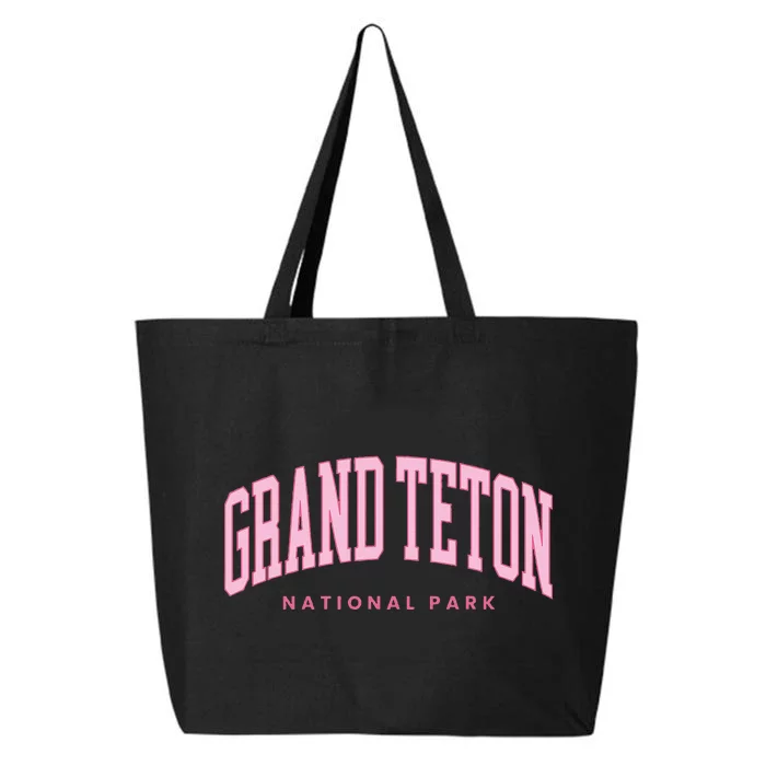 Grand Teton National Park Wyoming Preppy Throwback 25L Jumbo Tote