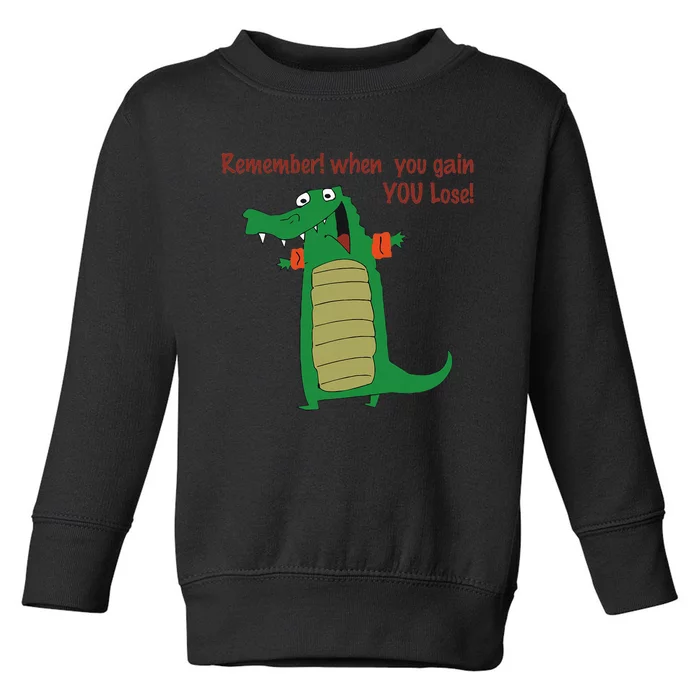 Gary The No Gain Gator Toddler Sweatshirt