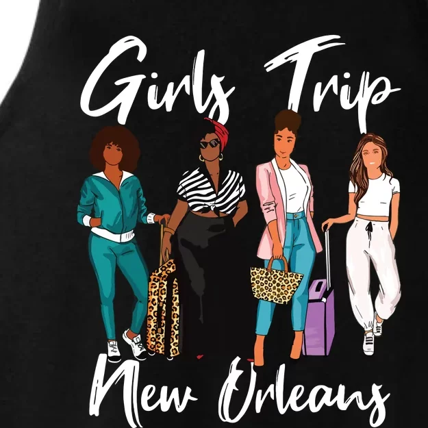 Girl Trip New Orleans For Melanin Afro Black Vacation Women Ladies Tri-Blend Wicking Tank