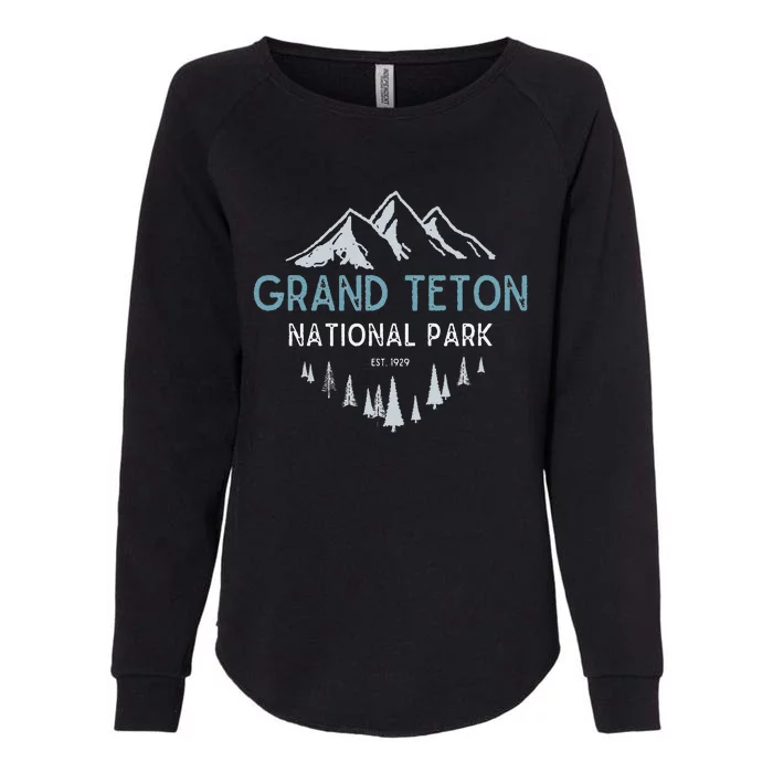 Grand Teton National Park Est 1929 National Park Womens California Wash Sweatshirt