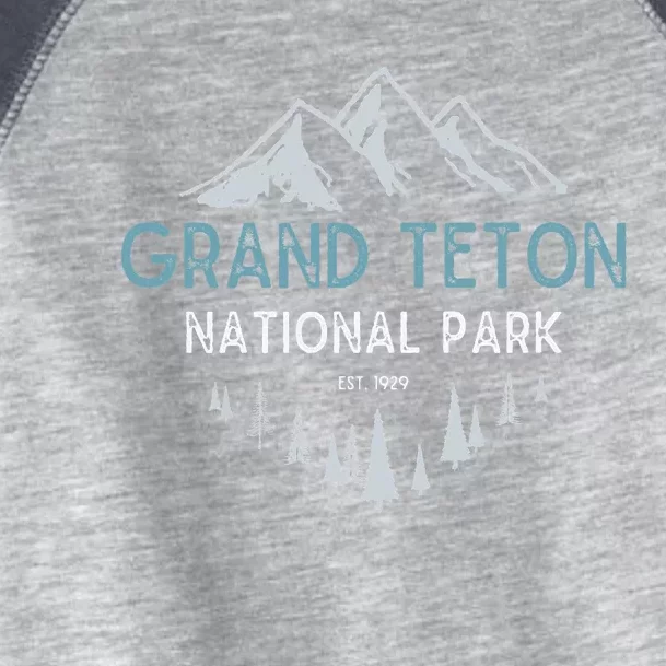 Grand Teton National Park Est 1929 National Park Toddler Fine Jersey T-Shirt