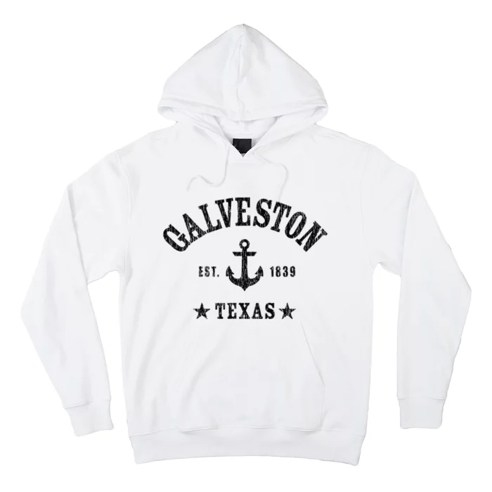 Galveston Tx Nautical Design W. Anchor & Details Est. 1839 Hoodie