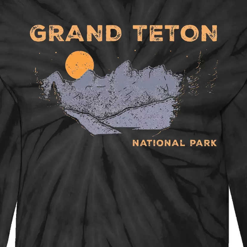 Grand Teton National Park Wyoming Tie-Dye Long Sleeve Shirt