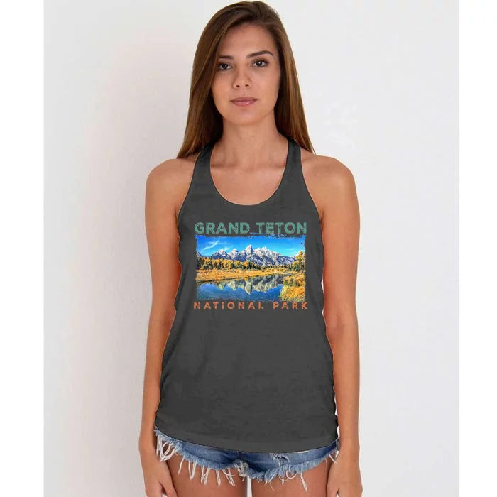 Grand Teton National Park Moose Women's Knotted Racerback Tank