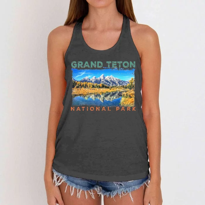 Grand Teton National Park Moose Women's Knotted Racerback Tank