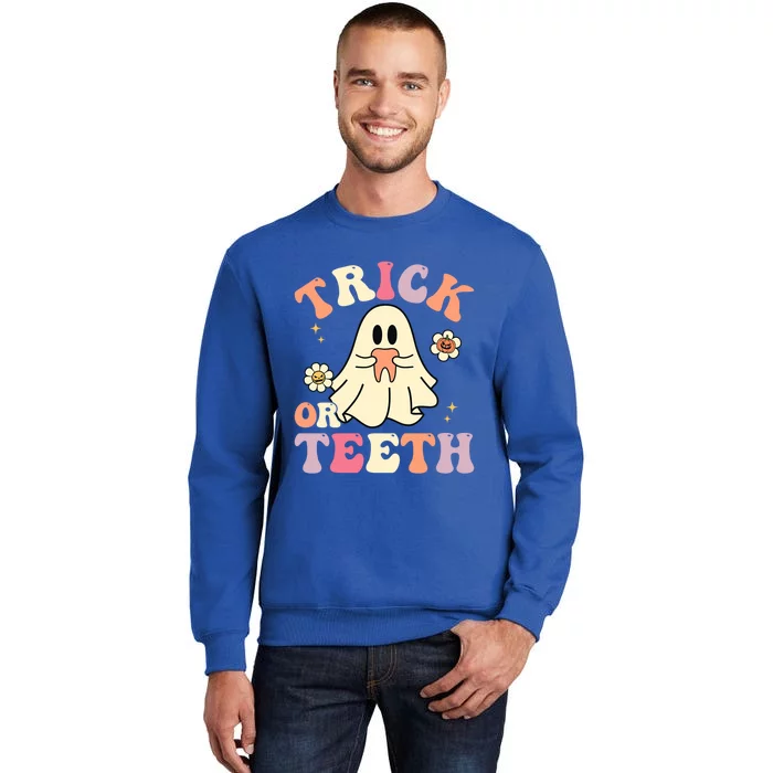 Groovy Trick Or Teeth Funny Dental Halloween Dentist Costume Gift Sweatshirt