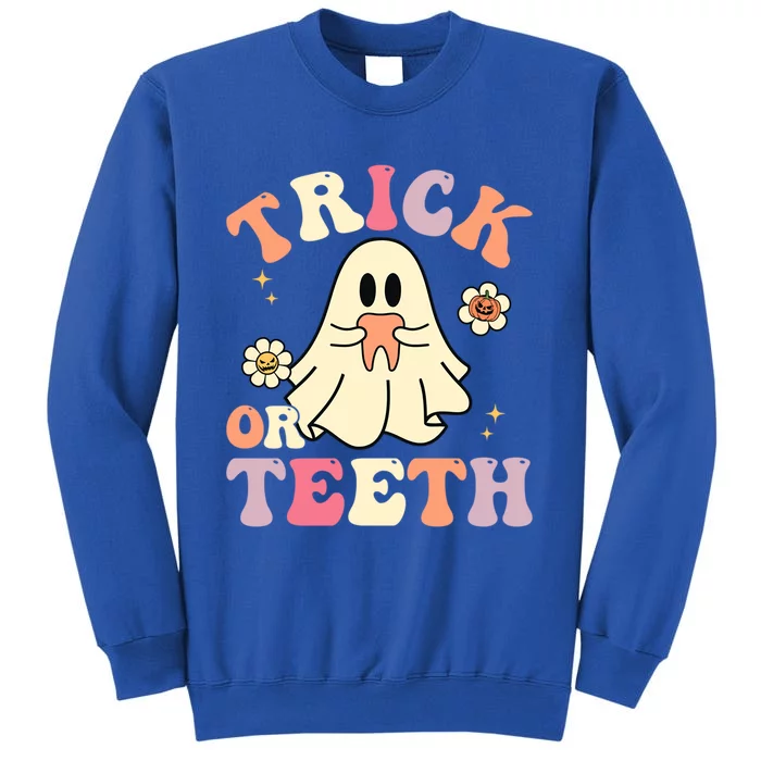 Groovy Trick Or Teeth Funny Dental Halloween Dentist Costume Gift Sweatshirt