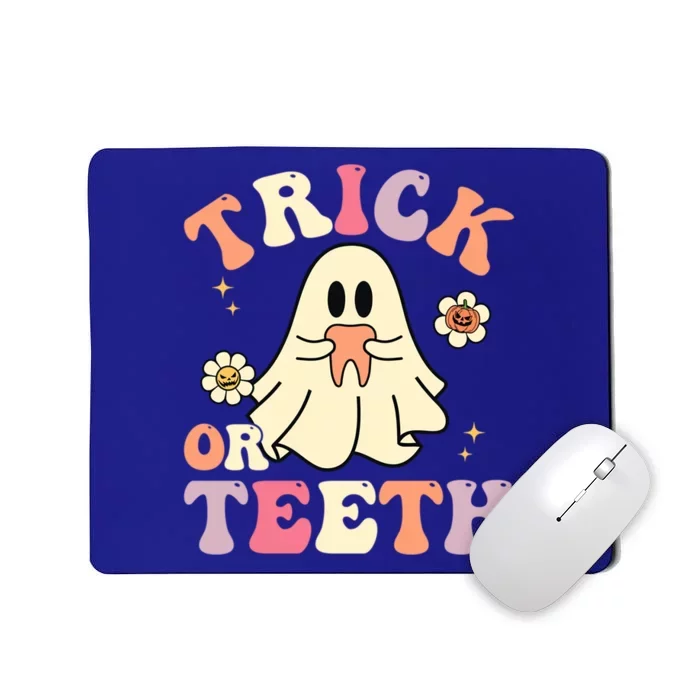 Groovy Trick Or Teeth Funny Dental Halloween Dentist Costume Gift Mousepad