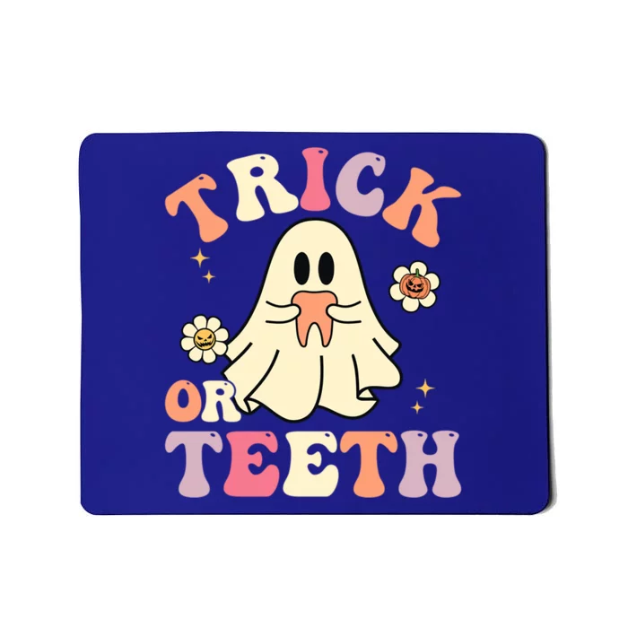 Groovy Trick Or Teeth Funny Dental Halloween Dentist Costume Gift Mousepad