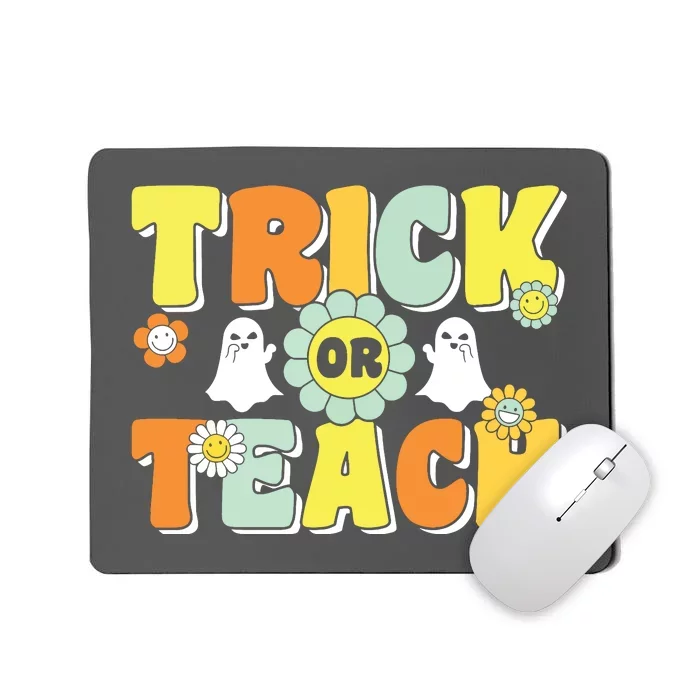 Groovy Trick Or Teach Halloween Teacher Life Retro Vintage Mousepad