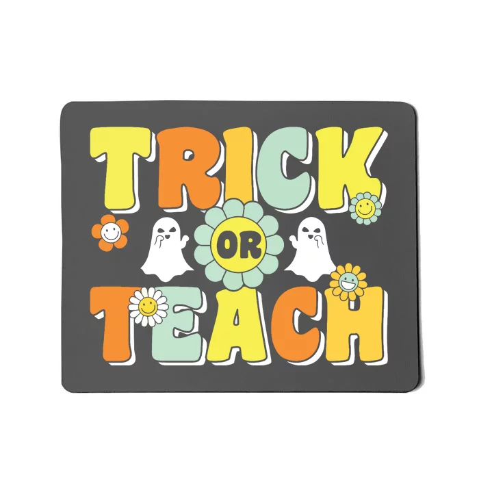 Groovy Trick Or Teach Halloween Teacher Life Retro Vintage Mousepad