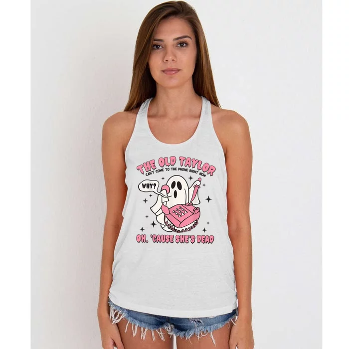 Ghost The Old Cant Come To The Phone Women's Knotted Racerback Tank