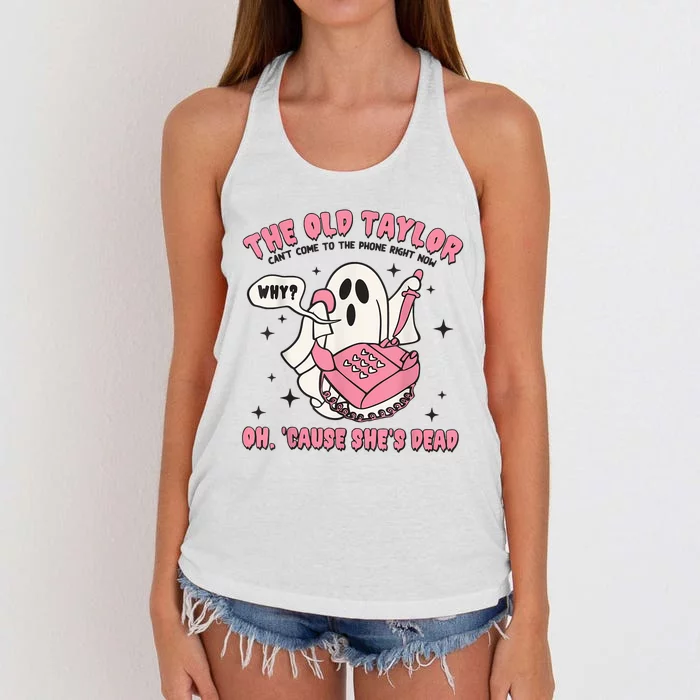 Ghost The Old Cant Come To The Phone Women's Knotted Racerback Tank